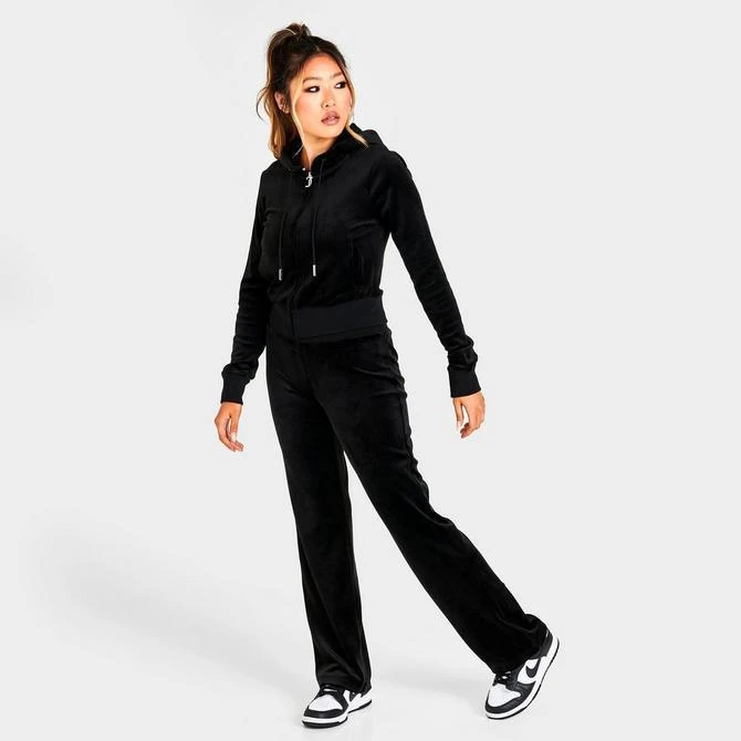 商品Juicy Couture|Women's Juicy Couture OG Big Bling Velour Zip-Up Hoodie,价格¥889,第2张图片详细描述