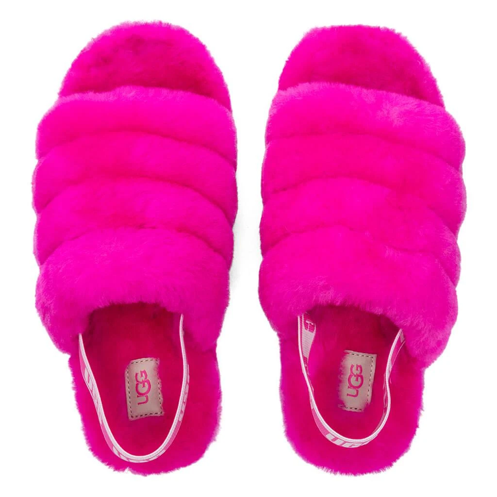 商品UGG|UGG Kids Fluff Yeah Slide - Rock Rose,价格¥570,第4张图片详细描述