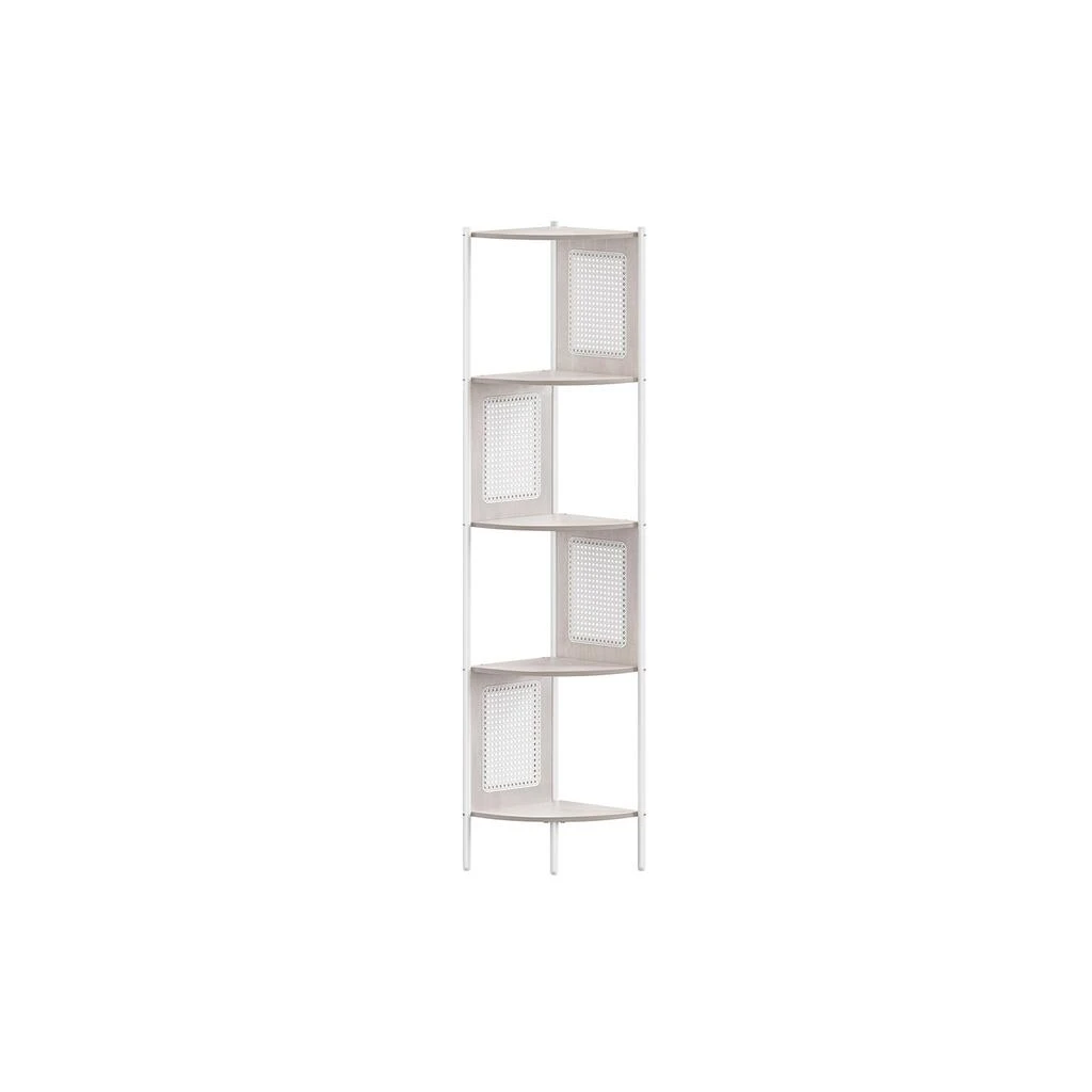 商品BreeBe|5-Tier Corner Shelf Stand with Sides Oatmeal Beige,价格¥749,第1张图片