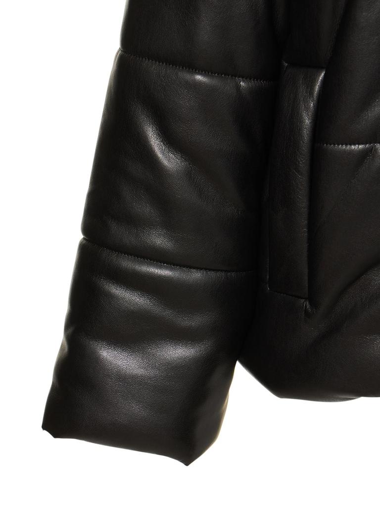 Hide Faux Leather Puffer Jacket商品第4张图片规格展示