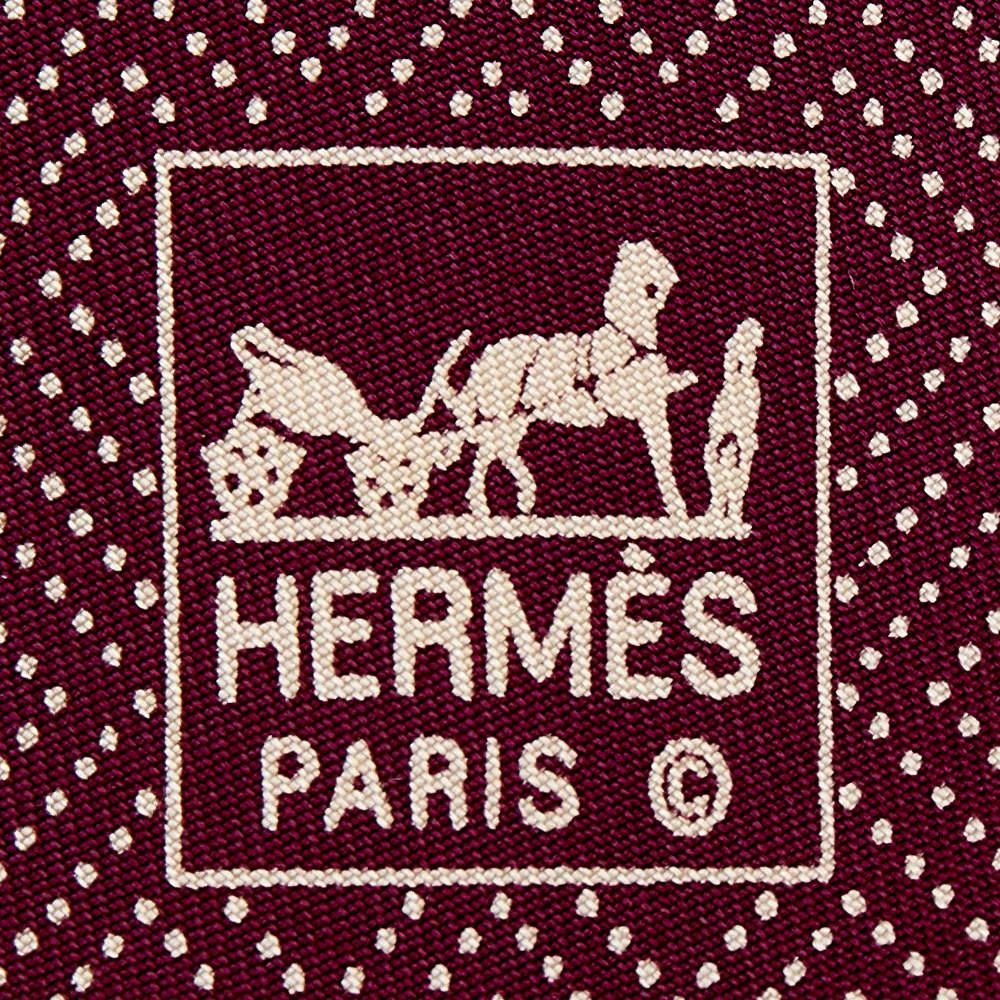 商品[二手商品] Hermes|Hermes Burgundy Printed Silk Tie,价格¥1292,第4张图片详细描述