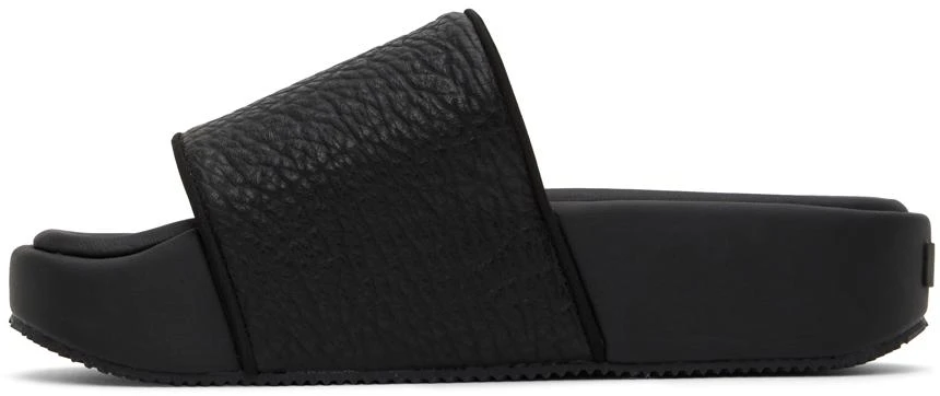 商品Y-3|Black Leather Platform Slides,价格¥314,第3张图片详细描述