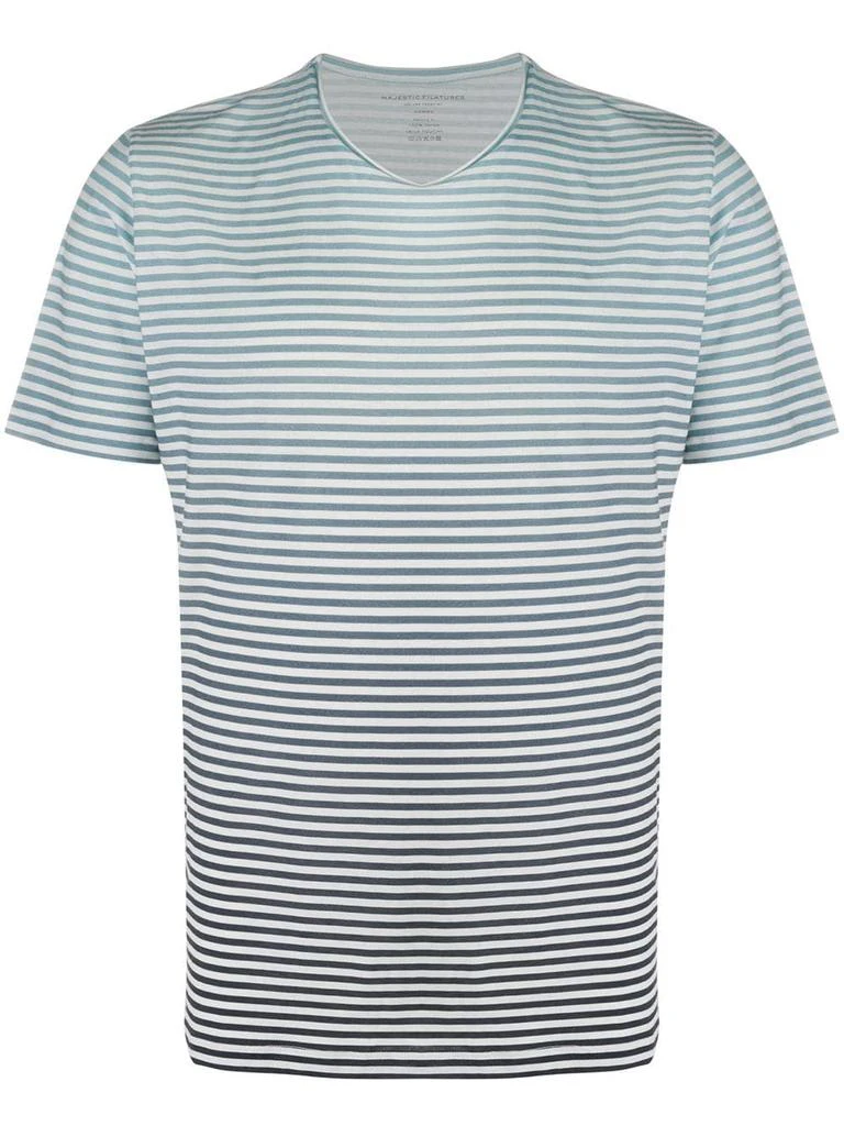 商品MAJESTIC FILATURES|Majestic Filatures Mens Blue Cotton T-Shirt,价格¥1259,第1张图片