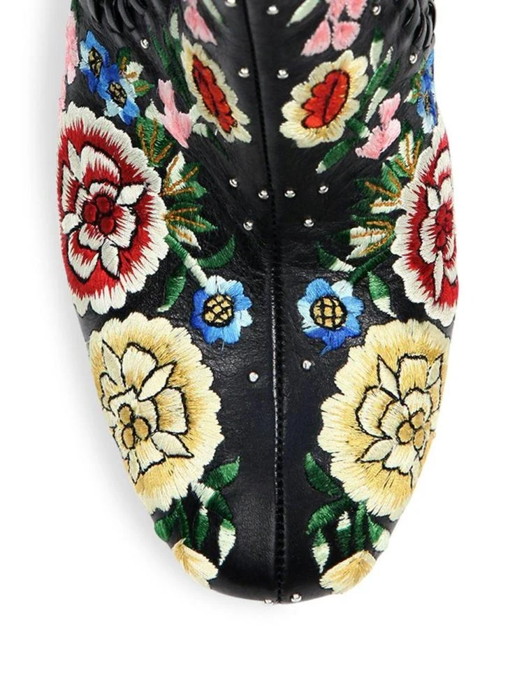 商品Alice + Olivia|Myra Embroidered Leather Booties,价格¥2238,第3张图片详细描述