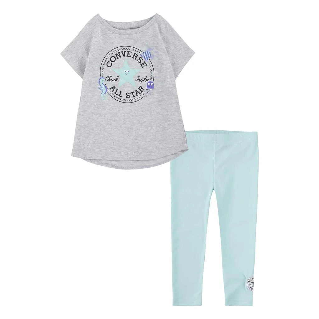 商品Converse|Mermaid Shine Leggings Set (Toddler),价格¥121,第1张图片