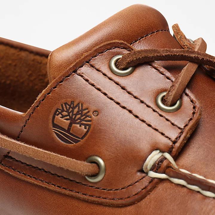 Classic Full-grain Boat Shoe for Men in Light Brown商品第6张图片规格展示