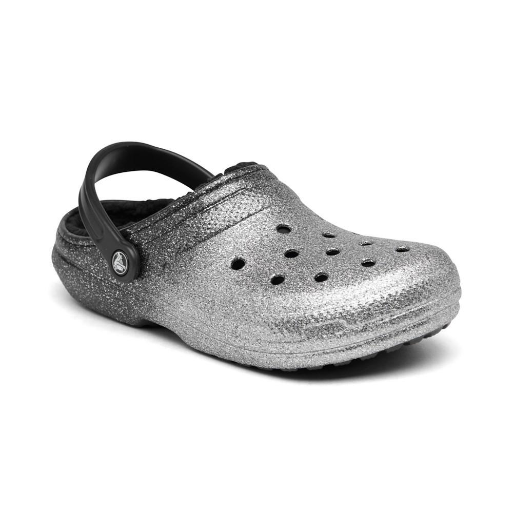 商品Crocs|Unisex Classic Glitter Lined Clogs from Finish Line,价格¥474,第1张图片