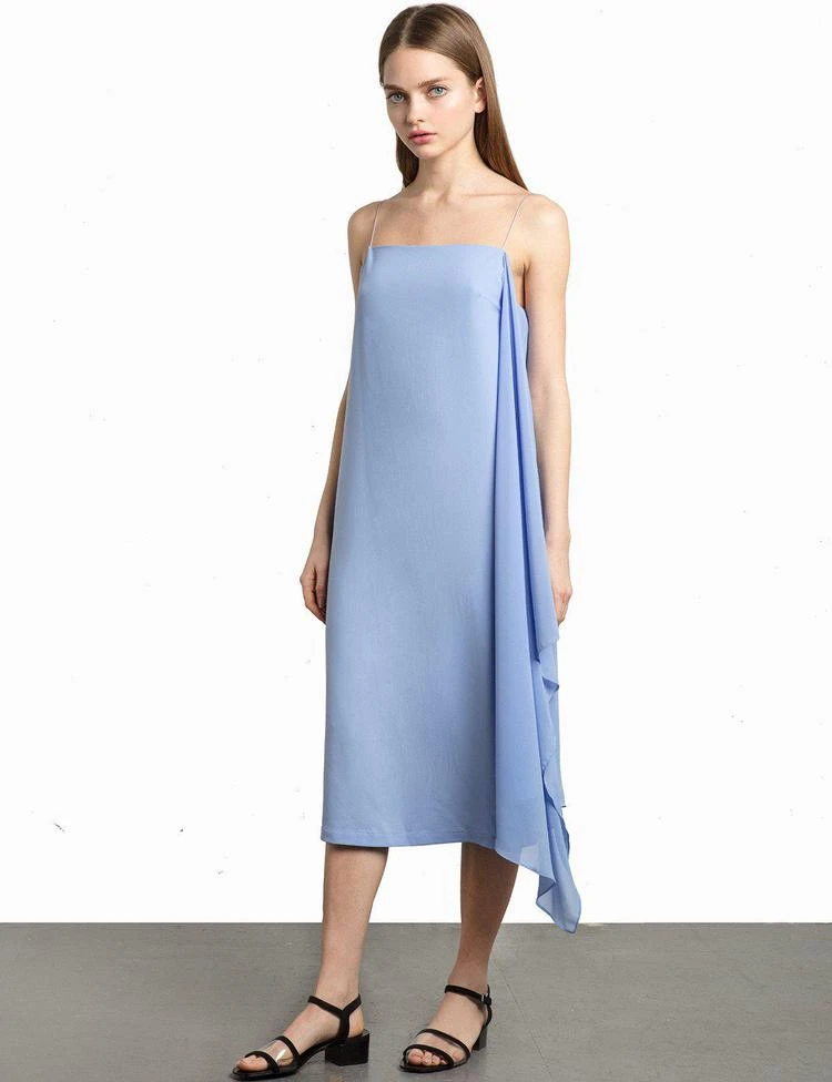 商品Pixie Market|Violet Ruffled Side Midi Dress,价格¥303,第1张图片