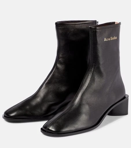 商品Acne Studios|Logo leather ankle boots,价格¥3170,第5张图片详细描述