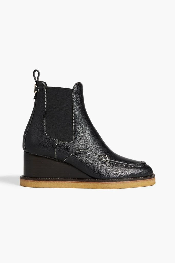 商品Salvatore Ferragamo|Ciminna textured-leather wedge Chelsea boots,价格¥4045,第1张图片