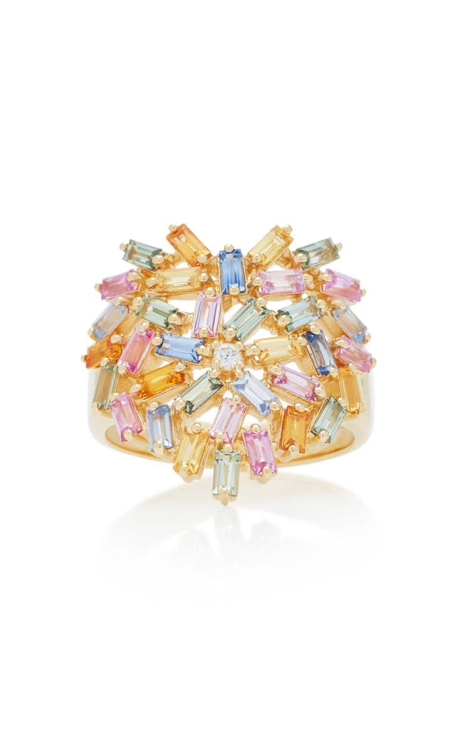 商品Suzanne Kalan|Suzanne Kalan - 18K Yellow-Gold and Diamond Pastel Heart Ring - Pink - US 6 - Moda Operandi - Gifts For Her,价格¥28781,第1张图片