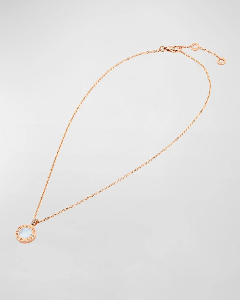 商品BVLGARI|BVLGARI BVLGARI Pink Gold Mother-of-Pearl and Onyx Necklace,价格¥34519,第3张图片详细描述