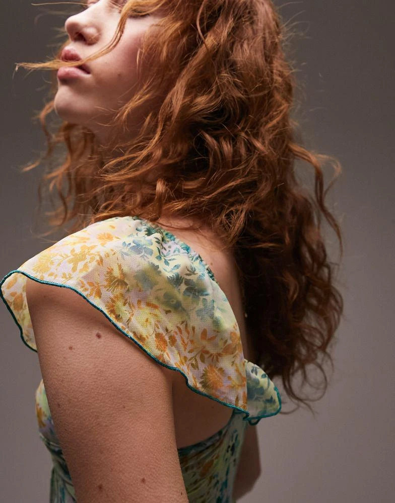 商品Topshop|Topshop floral print mini tea dress in multi,价格¥235,第2张图片详细描述