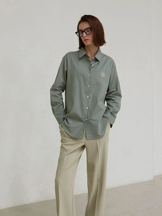 商品NICK&NICOLE|Modern Collar Shirt (Blue Gray),价格¥510,第4张图片详细描述