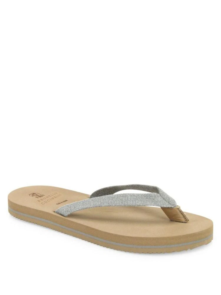 商品Brunello Cucinelli|Calf Leather Flip Flops,价格¥1328,第1张图片