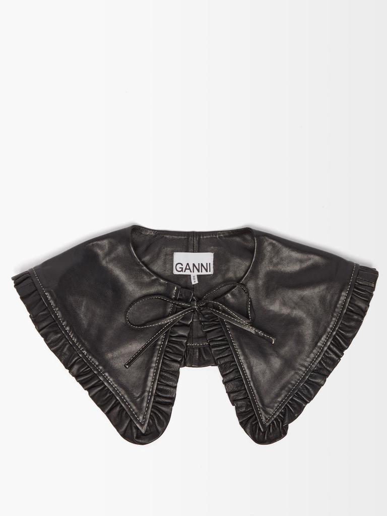 商品Ganni|Ruffled leather collar,价格¥537,第1张图片