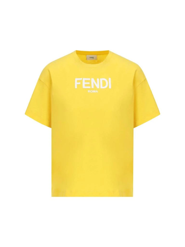 商品Fendi|Fendi Kids Logo Printed Crewneck T-Shirt,价格¥821,第1张图片