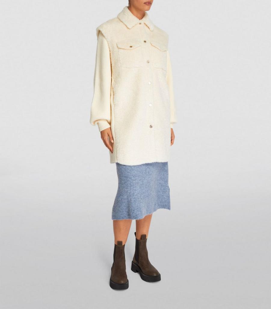 商品Maje|Longline Shirt Jacket,价格¥3657,第5张图片详细描述