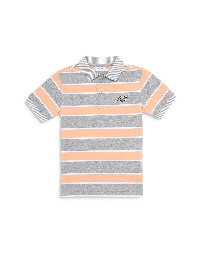 商品Lacoste|Boys' Striped Polo Shirt - Little Kid, Big Kid,价格¥442,第3张图片详细描述