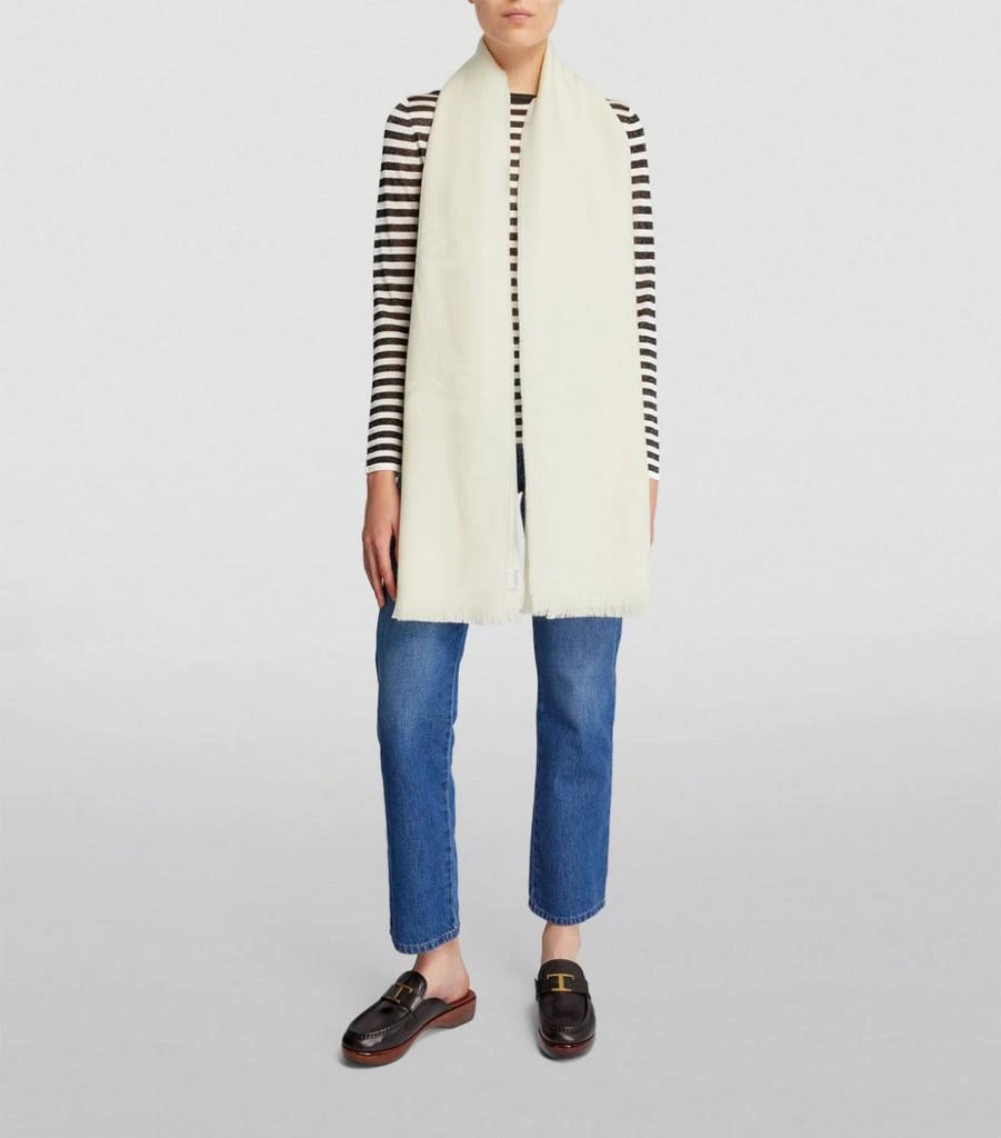 商品Max Mara|Wool Monogram Scarf,价格¥2430,第2张图片详细描述