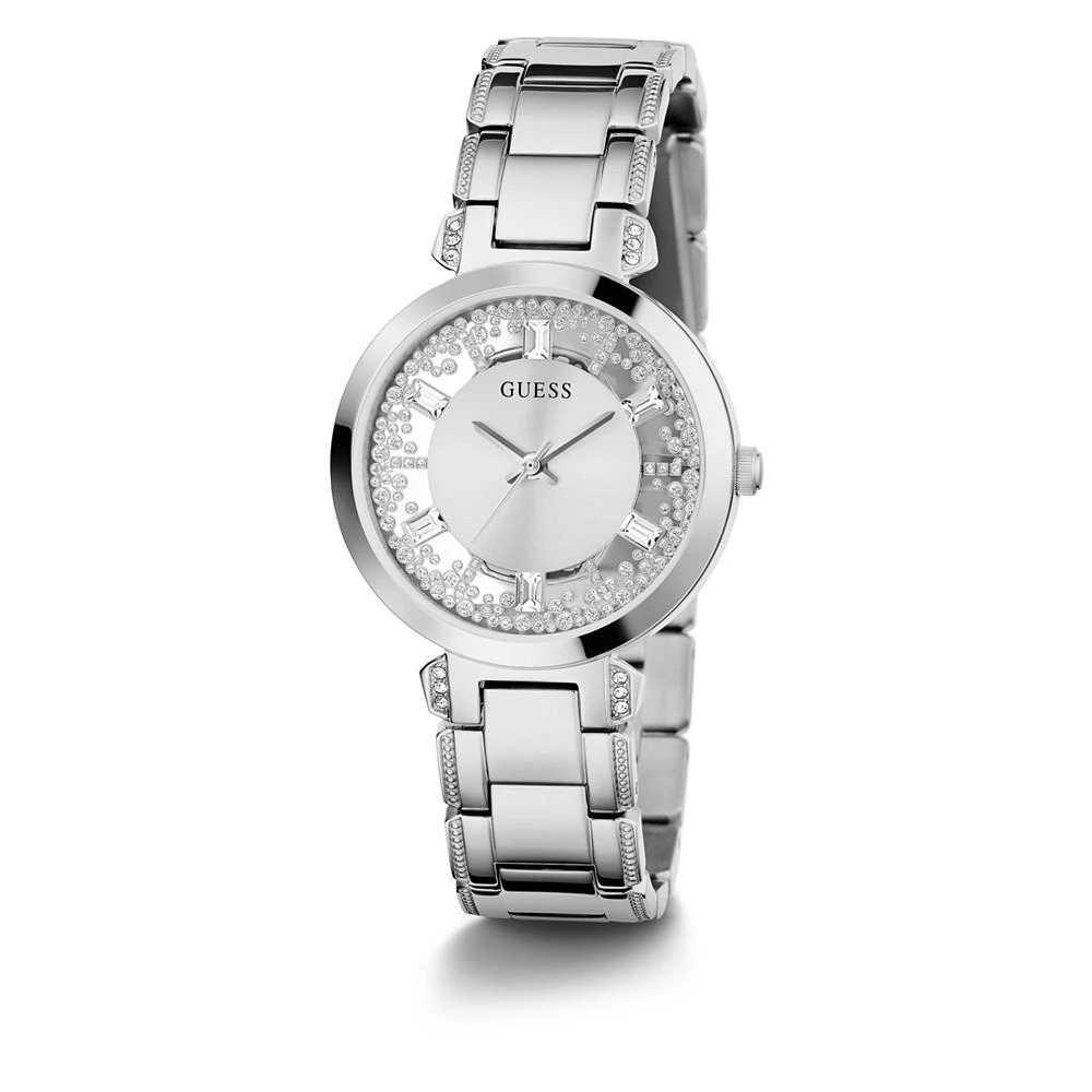 商品GUESS|Women's Silver-tone Stainless Steel Bracelet Watch 33mm,价格¥404,第5张图片详细描述