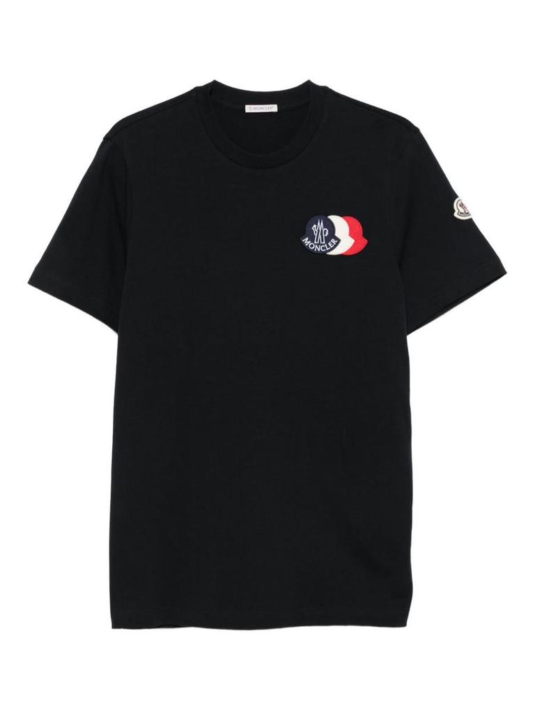 Shop Moncler Cotton Crew Neck T-Shirt on Sale at BeyondStyle