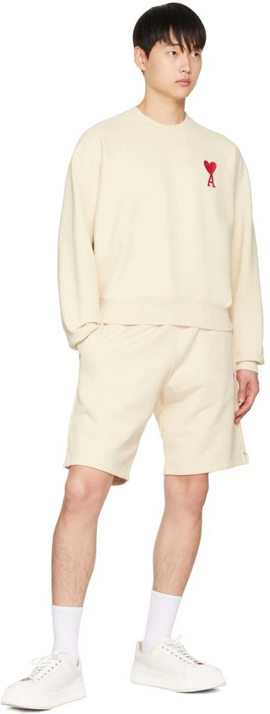 商品AMI|SSENSE Exclusive Off-White Ami de Cœur Sweatshirt,价格¥3177,第4张图片详细描述