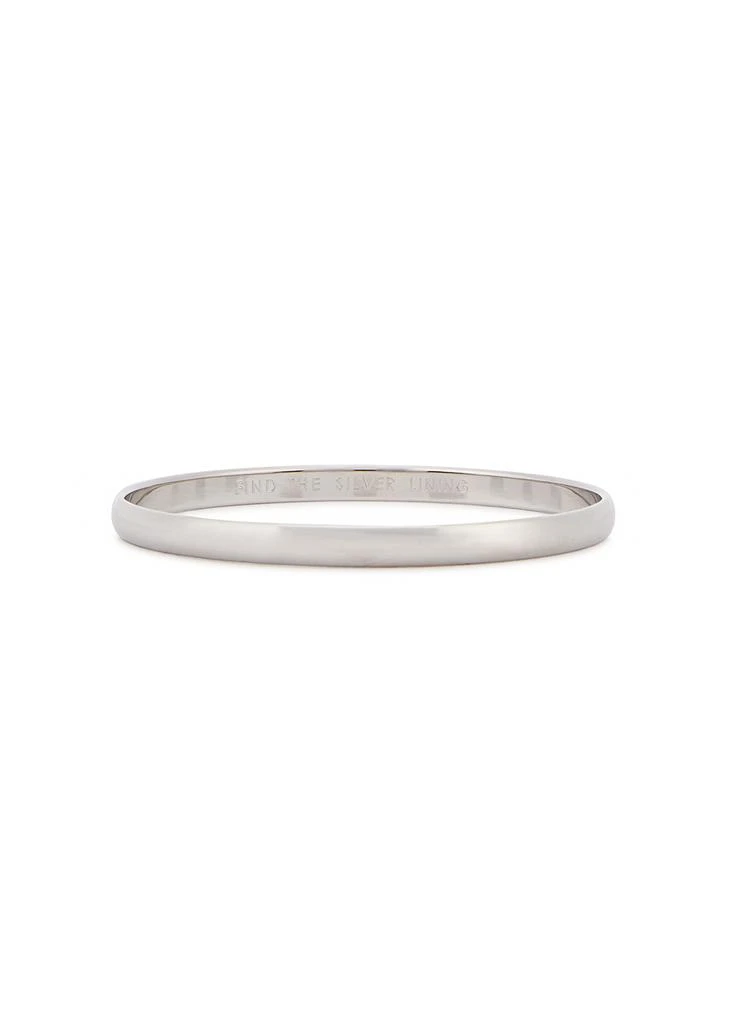 商品Kate Spade|Idiom rhodium-plated bangle,价格¥390,第1张图片
