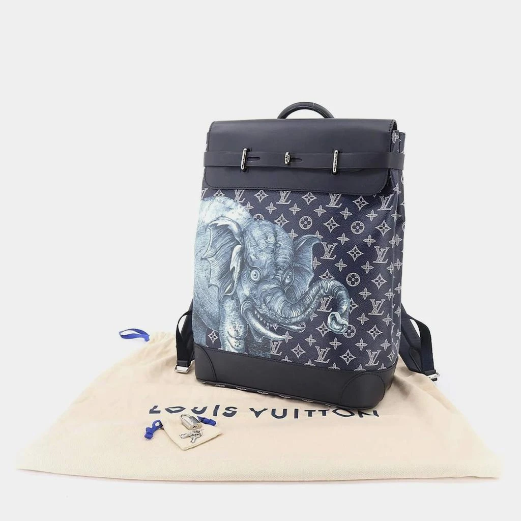 Louis Vuitton Blue Leather and Monogram Canvas Savane Steamer Backpack 商品