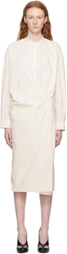 商品Lemaire|White Twisted Midi Dress,价格¥2153,第1张图片