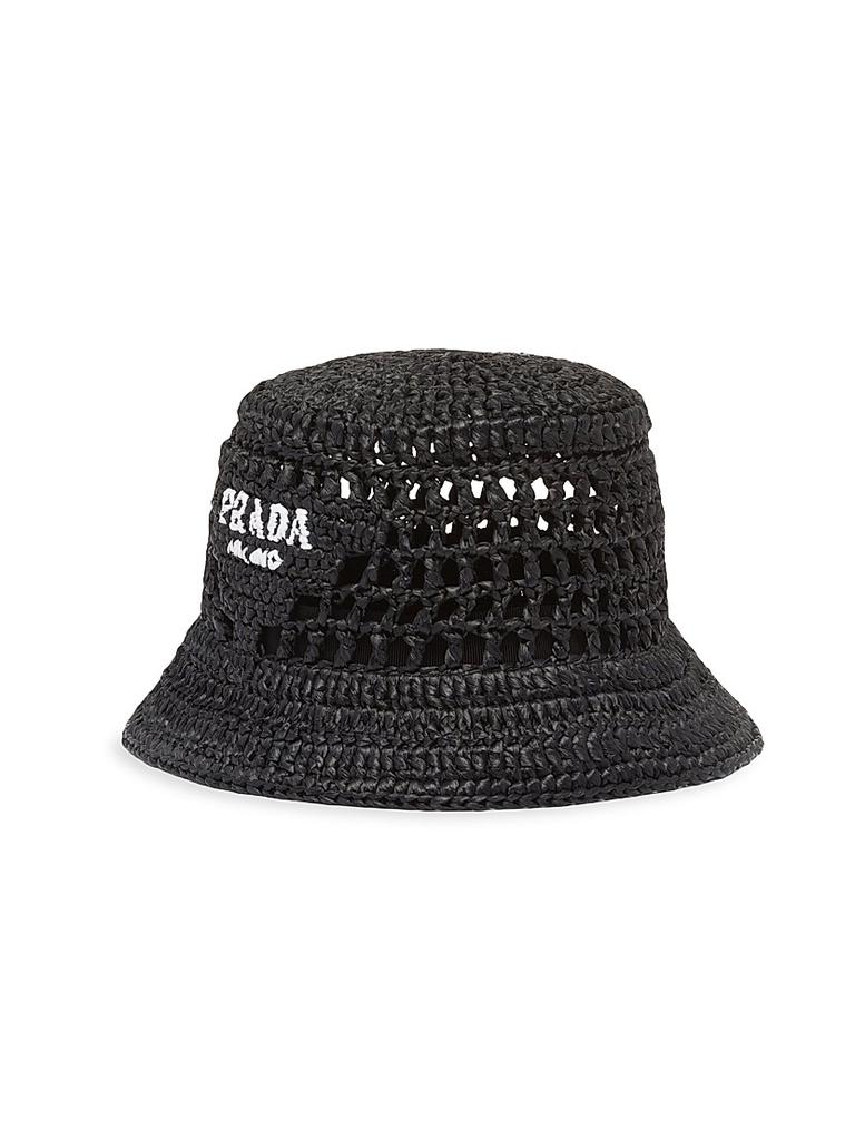 Prada Raffia Bucket Hat - Hats - Free Shipping - BeyondStyle