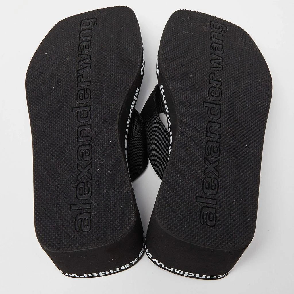 Alexander Wang Black Rubber Logo Flip Flops Size 37 商品