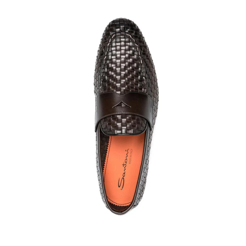 商品Santoni|Leather Loafers,价格¥4446,第2张图片详细描述