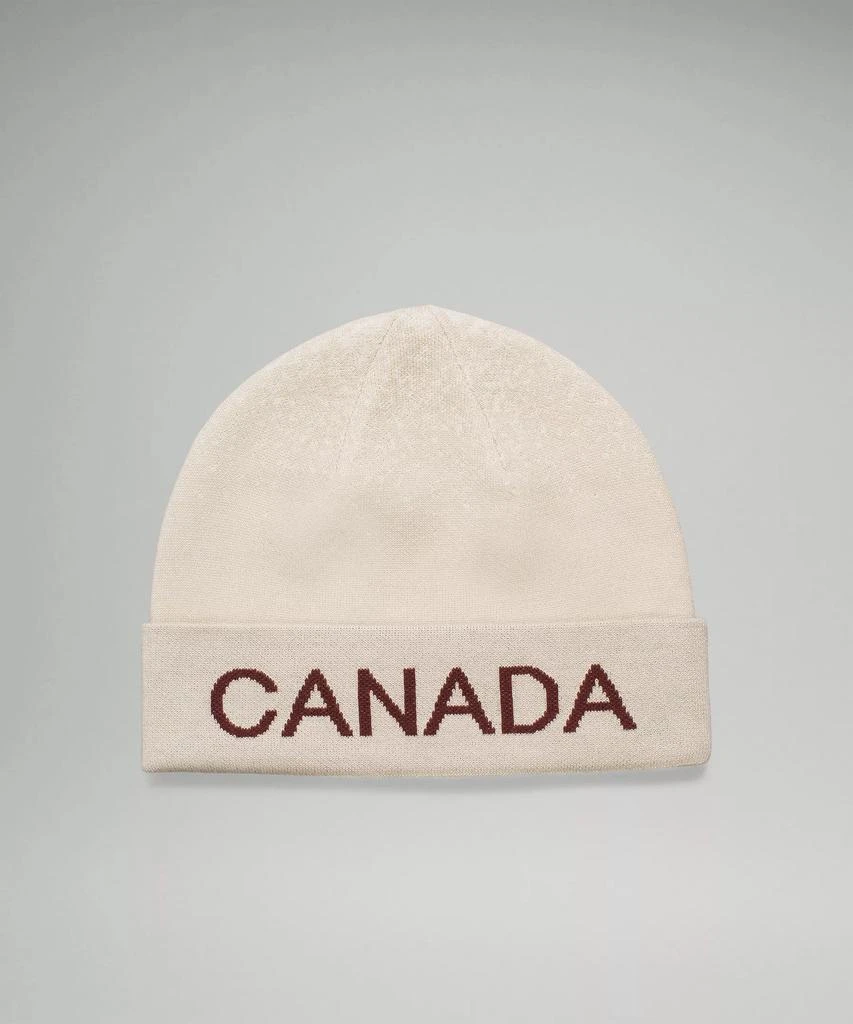 商品Lululemon|Team Canada Wool-Blend Reversible Beanie *COC Logo,价格¥91,第1张图片