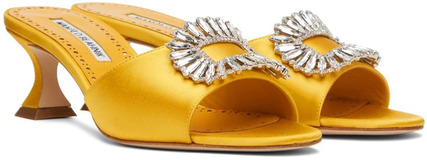 商品Manolo Blahnik|Yellow Laalita Heels,价格¥3047,第4张图片详细描述