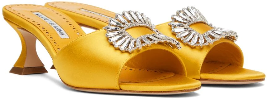 商品Manolo Blahnik|Yellow Laalita Heels,价格¥3120,第4张图片详细描述