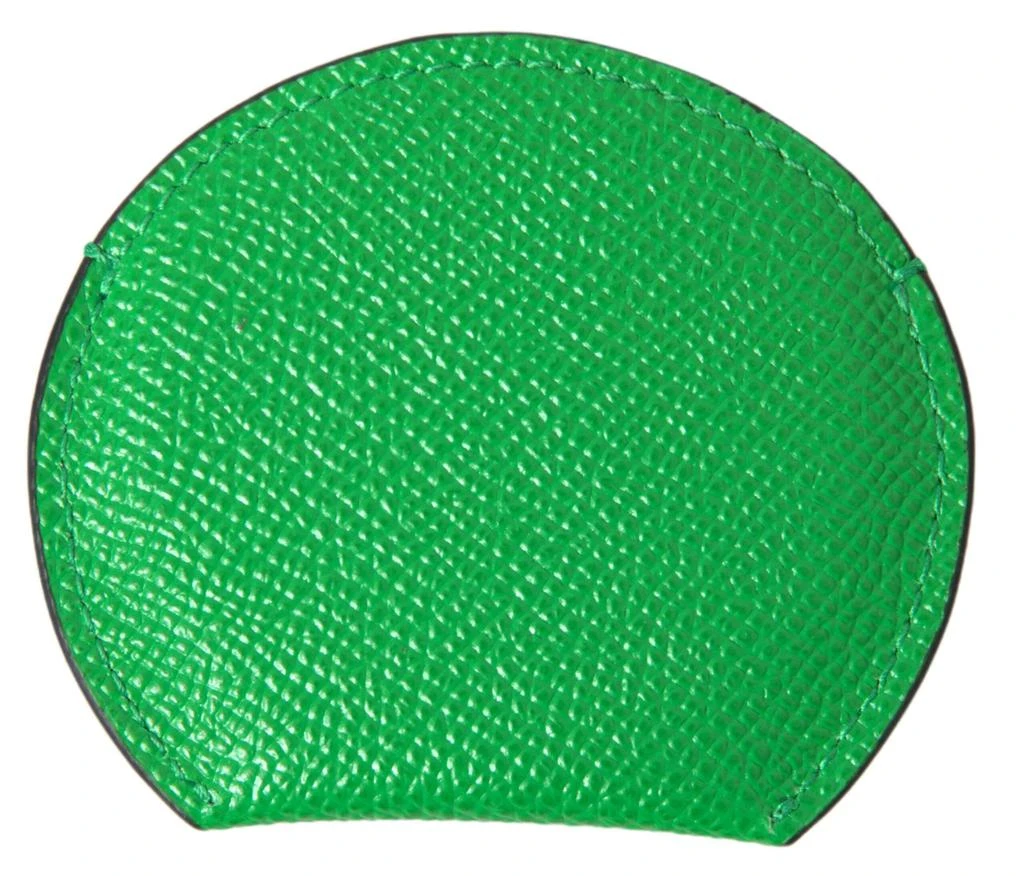 商品Dolce & Gabbana|Dolce & Gabbana Green Calfskin Leather Round Logo Hand Mirror Holder,价格¥803,第2张图片详细描述