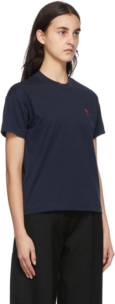 商品AMI|Navy Ami de Cœur T-Shirt,价格¥1020,第4张图片详细描述