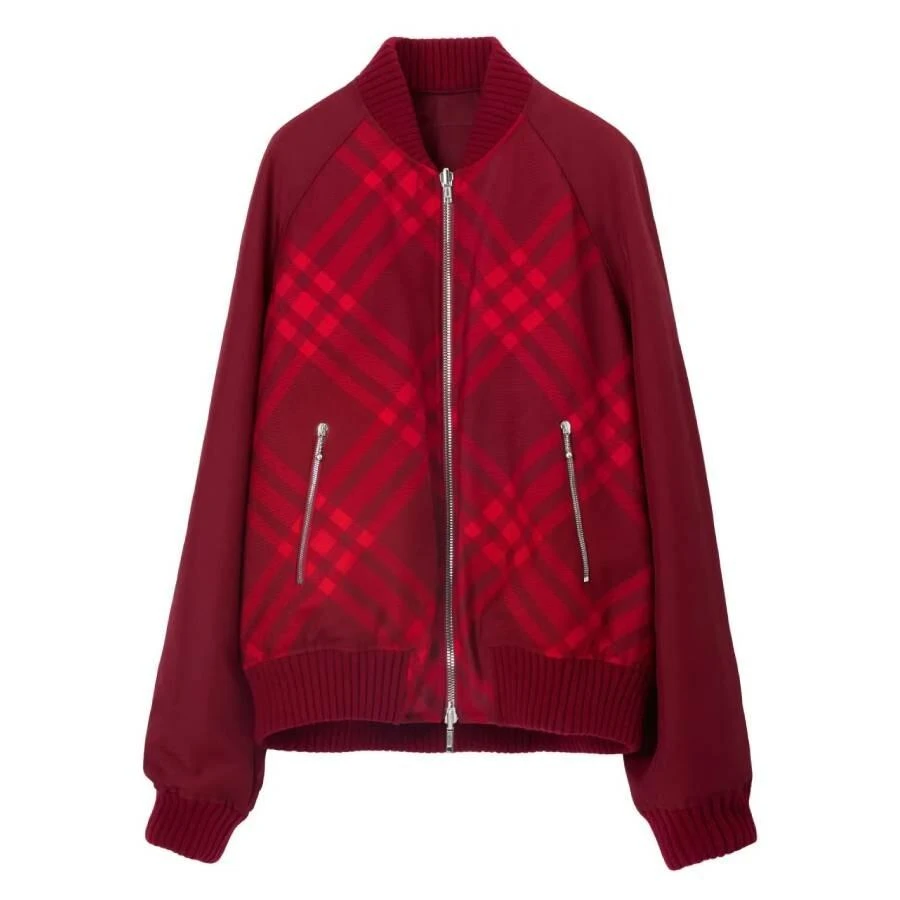 商品Burberry|男士 Ripple 双面格纹印花飞行员夹克,价格¥2717,第1张图片