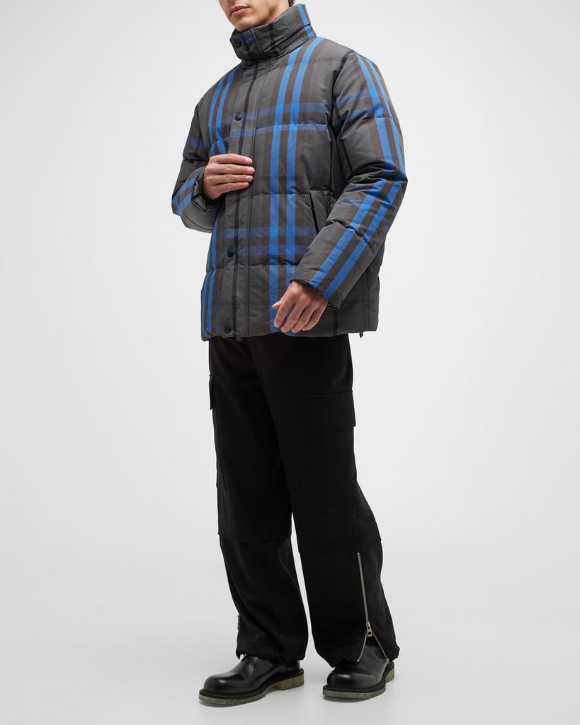 Men's Digby Check Puffer Jacket商品第3张图片规格展示