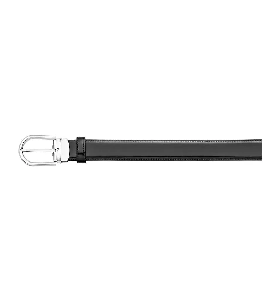 商品MontBlanc|Men's Horseshoe-Buckle Leather Belt,价格¥3053,第2张图片详细描述