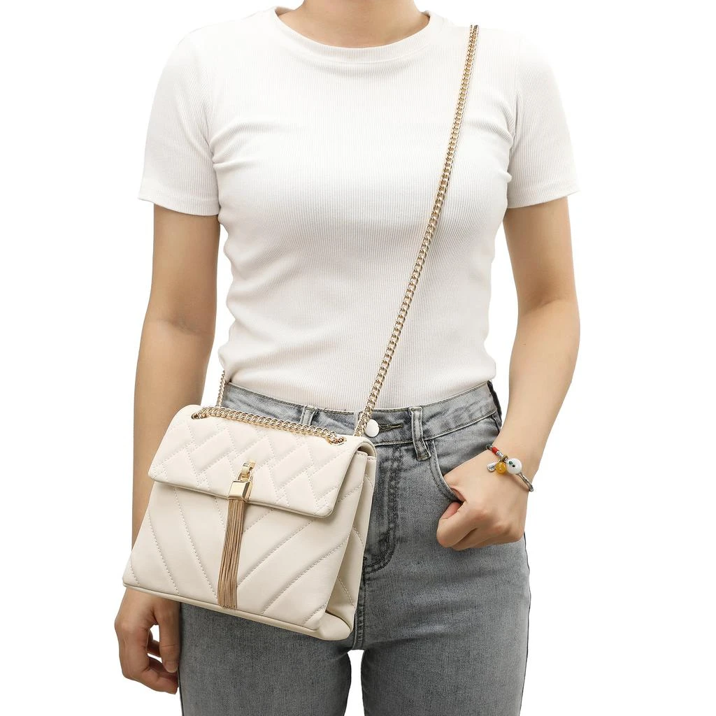 商品Tiffany & Fred Paris|Tiffany & Fred Quilted Sheepskin Tassel Crossbody,价格¥1330,第4张图片详细描述