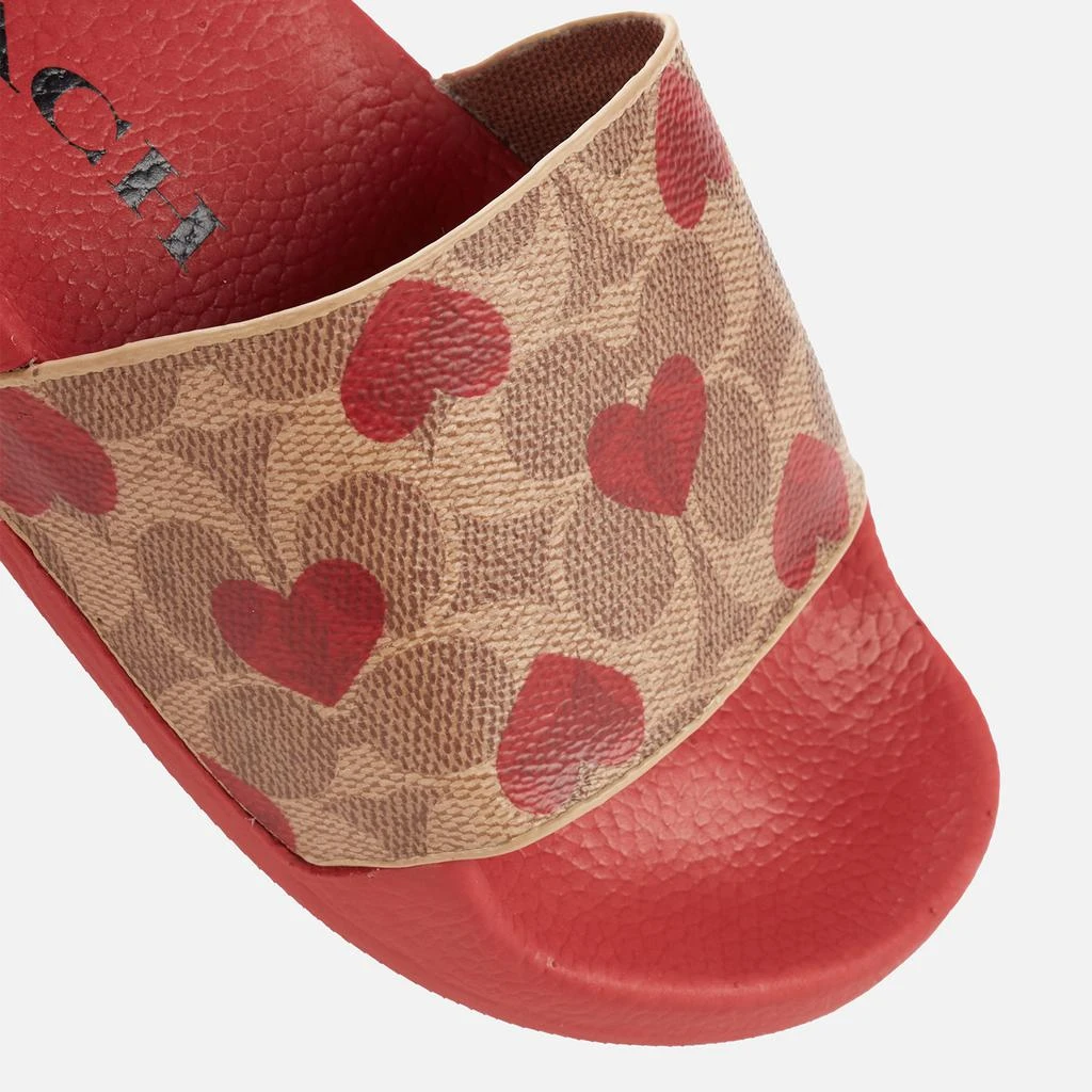 商品Coach|Coach Women's Udele Slide Sandals - Electric Red,价格¥592,第4张图片详细描述