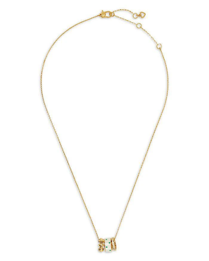 商品Kate Spade|Heritage Spade Flower Stacked Mini Pendant Necklace, 17",价格¥585,第3张图片详细描述