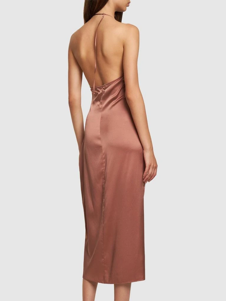 商品Helmut Lang|Draped Silk Stretch Satin Midi Dress,价格¥4059,第2张图片详细描述