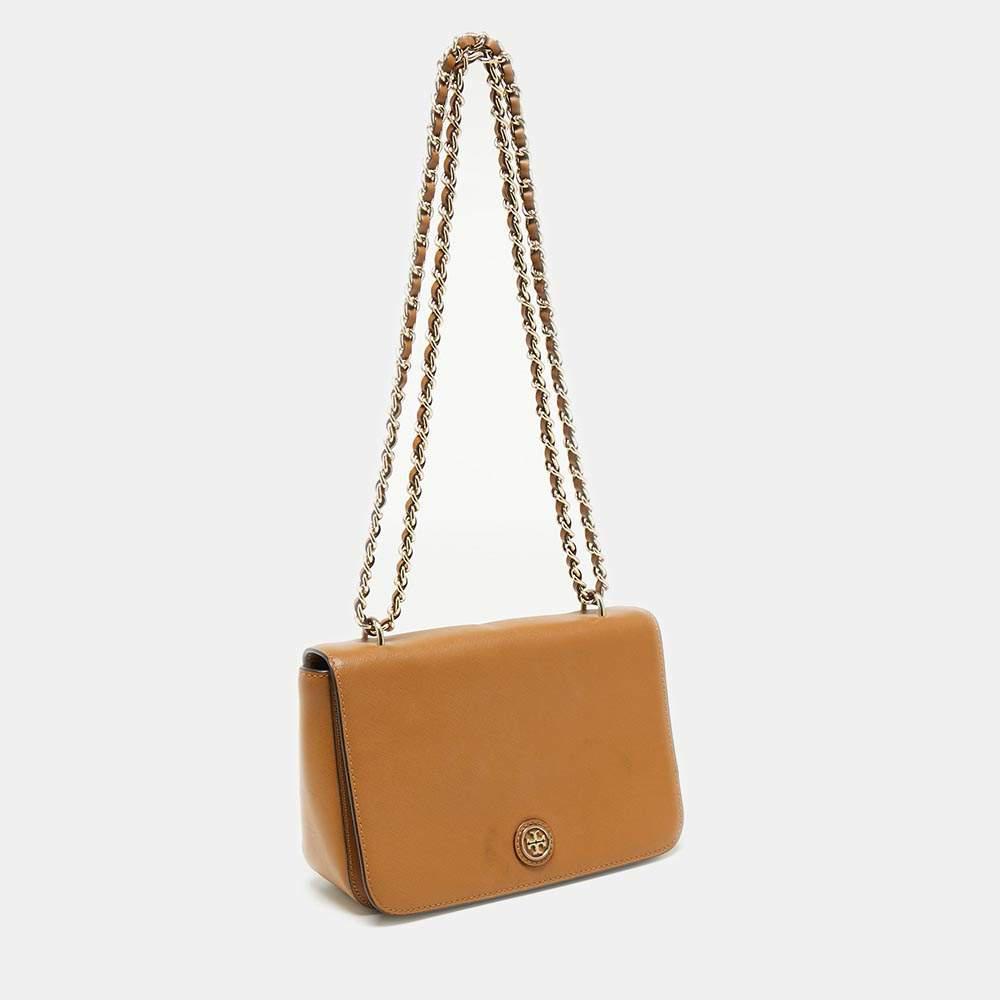 商品[二手商品] Tory Burch|Tory Burch Brown Leather Robinson Shoulder Bag,价格¥1331,第5张图片详细描述