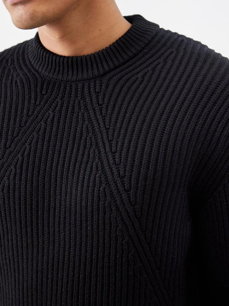 商品Zegna|Crew-neck ribbed wool sweater,价格¥4439,第3张图片详细描述