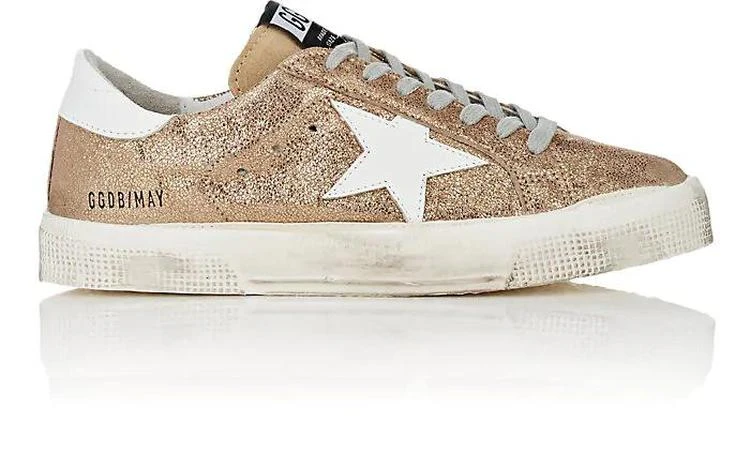 商品Golden Goose|Women's May Cracked Leather Sneakers,价格¥1540,第1张图片