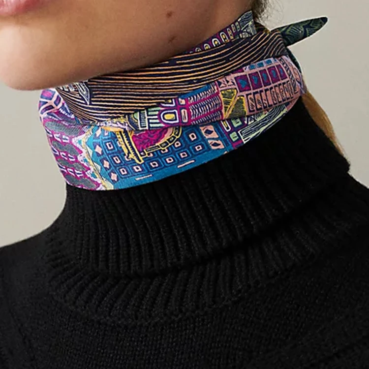 商品[国内直发] Hermes|爱马仕 大探险twilly 丝巾 女款 蓝色,价格¥1375,第3张图片详细描述