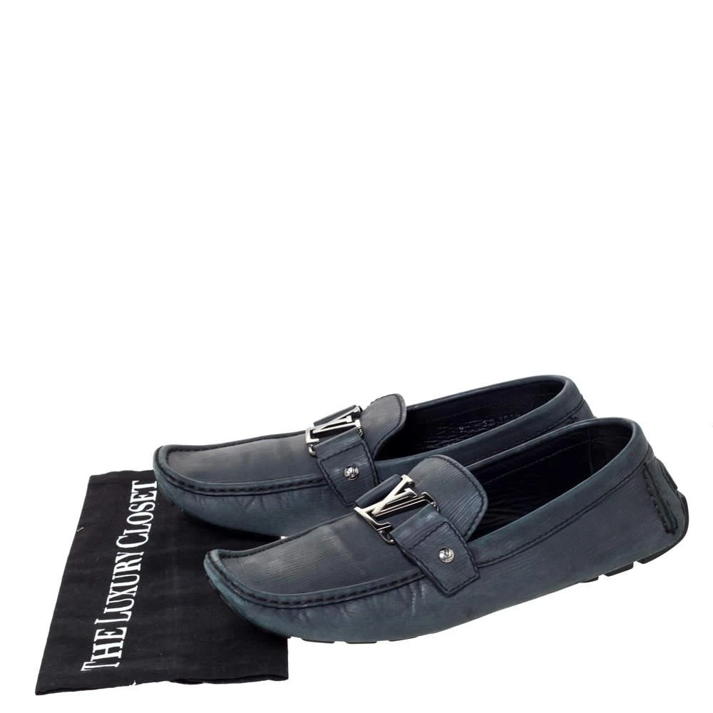 Louis Vuitton Grey Nubuck Leather Monte Carlo Slip On Loafers Size 43 商品